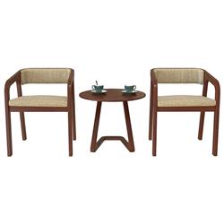 Bàn Ghế Khách Sạn Khung Gỗ BKS06-GKS06