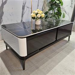 Bàn trà mặt đá gỗ công nghiệp phủ sơn PU nhập khẩu BTVN05 KT 1200 x 600 x 410 mm